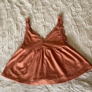 umgee tank top size small rustic pink color